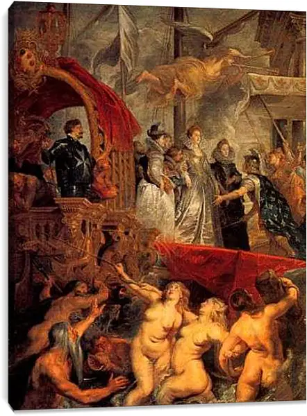 Постер на подрамнике - Le Debarquement de la reine a Marseille. Питер Пауль Рубенс