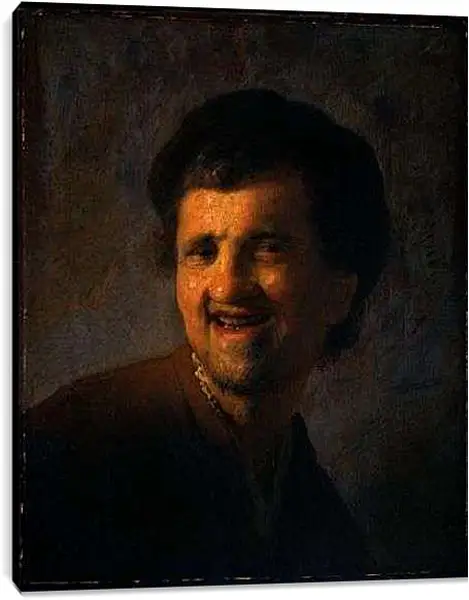 Постер на подрамнике - Yound man smiling. Рембрандт