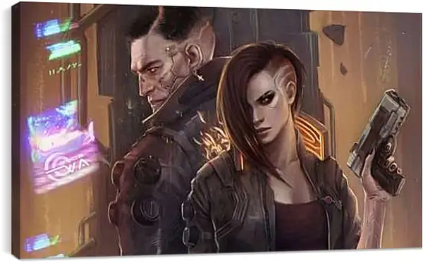Постер на подрамнике - Cyberpunk 2077