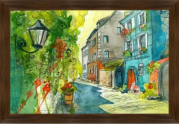 Картина в раме - Фонарь