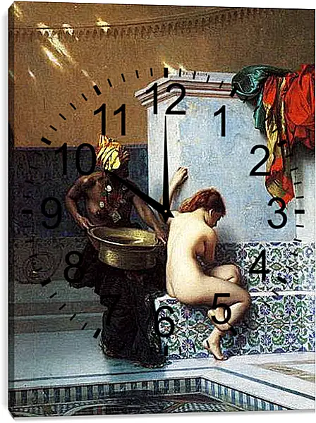 Часы картина - Turkish bath. Жан-Леон Жером