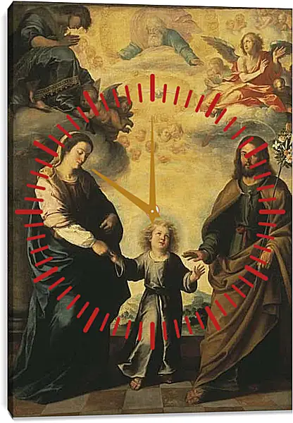 Часы картина - Возвращение Святого Семейства из Египта. Бартоломе Эстебан Мурильо