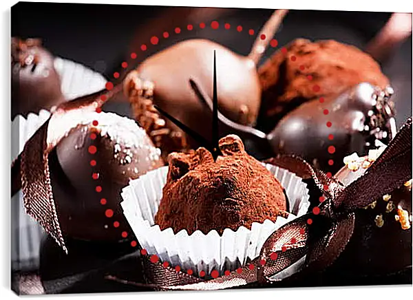 Часы картина - Шоколадный трюфель