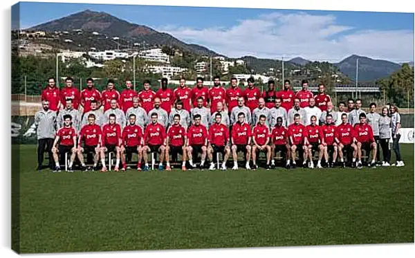 Постер на подрамнике - Совместное фото. Локомотив Москва. Lokomotiv Moscow