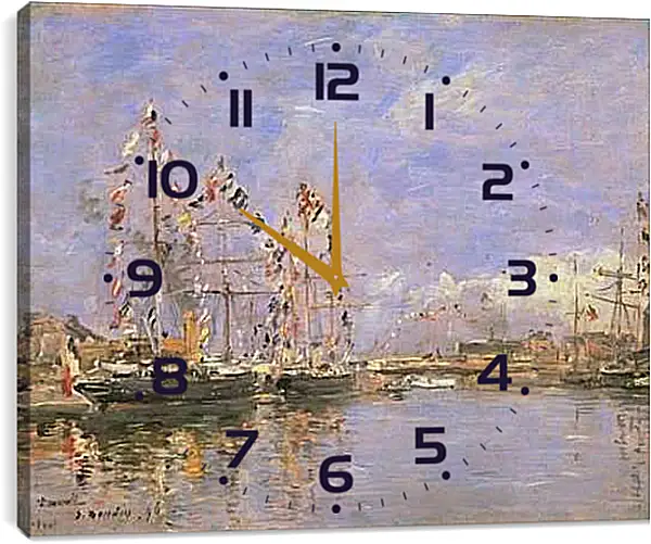Часы картина - Deauville. Эжен Буден