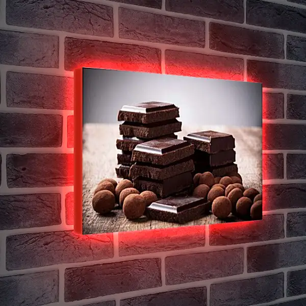 Лайтбокс световая панель - Шоколад. Шоколадное искушение.