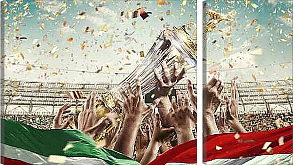 Модульная картина - Чемпионство в РПЛ. Локомотив Москва. Lokomotiv Moscow