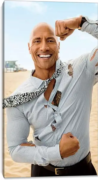 Постер на подрамнике - Dwayne Douglas Johnson. Дуэйн Джонсон (Скала)