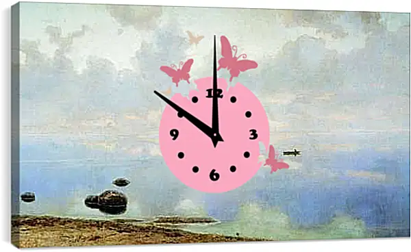 Часы картина - Морской туман. Ефим Волков