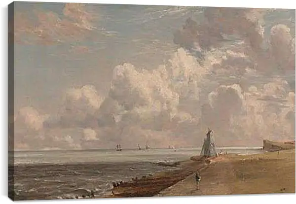Постер на подрамнике - Harwich The Low Lighthouse and Beacon Hill. Джон Констебл