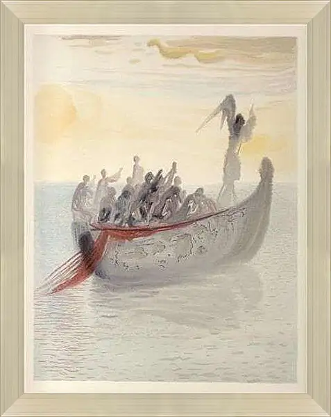 Картина в раме - Небесный лоцман. Иллюстрации к "Божественной комедии". Сальвадор Дали