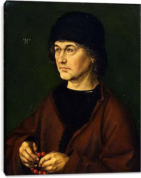 Постер на подрамнике - Альбрехт Дюрер старший с чётками. Альбрехт Дюрер