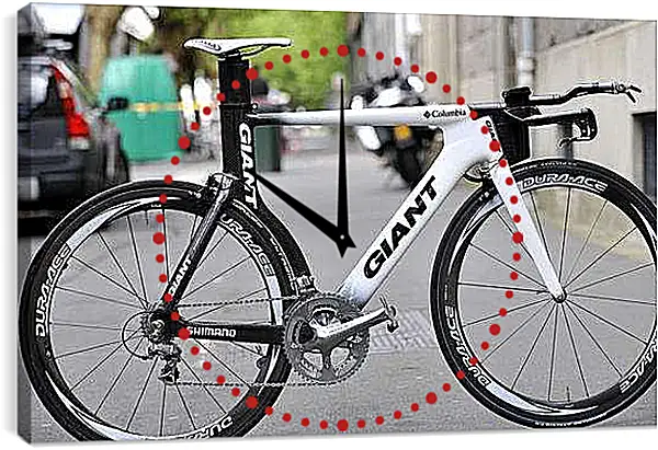 Часы картина - Чёрно-белый велосипед