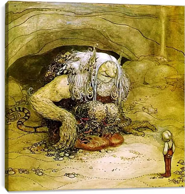 Постер на подрамнике - Среди людей и троллей. Йон Бауэр