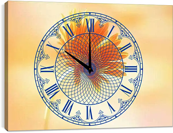 Часы картина - Хризантема