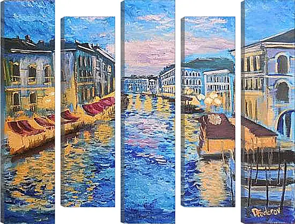 Модульная картина - Вечерний канал