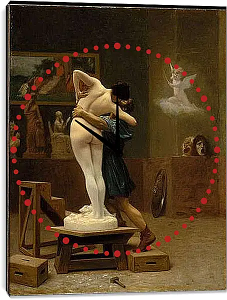 Часы картина - Pygmalion and Galatea - Пигмалион и Галатея. Жан-Леон Жером