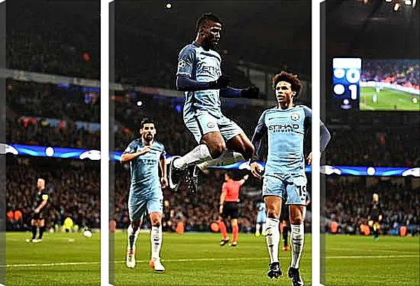 Модульная картина - Празднование гола. Манчестер Сити. Manchester City