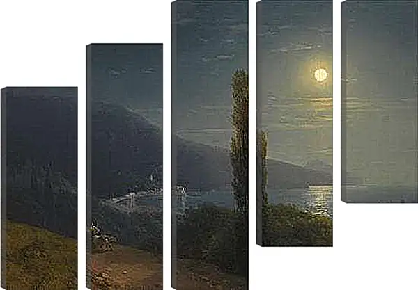 Модульная картина - Вид Крыма в лунную ночь. Иван Айвазовский