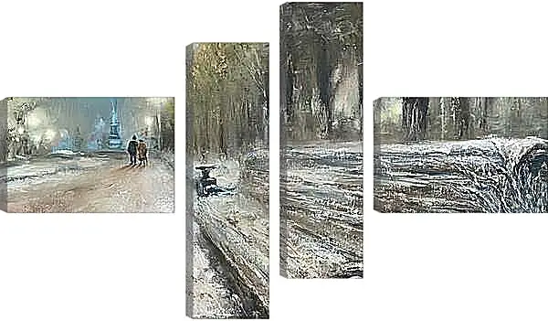 Модульная картина - Романтическая прогулка сквозь года