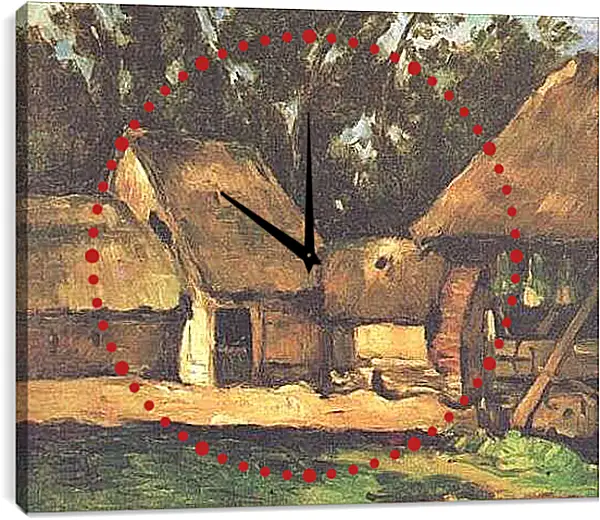 Часы картина - Le Moulin a Huile. Поль Сезанн