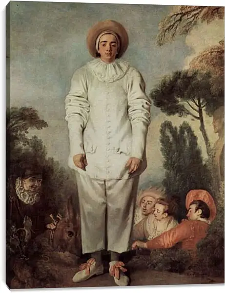 Постер на подрамнике - Пьеро. Жан Антуан Ватто