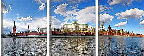 Модульная картина - Вид Московского Кремля с Софийской набережной