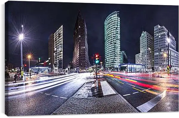 Постер на подрамнике - Перекрёсток, Берлин