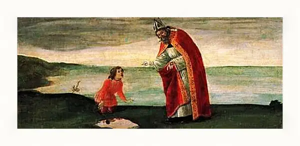Картина в раме - Predella table of the San Barnaba Altar. Сандро Боттичелли