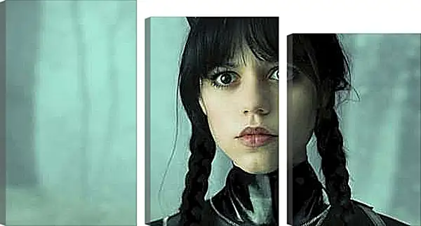 Модульная картина - Выразительный взгляд Уэнсдей Аддамс