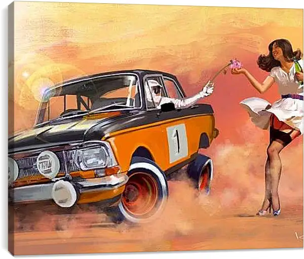 Постер на подрамнике - Цветок даме