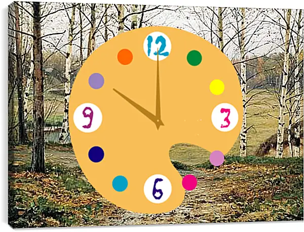 Часы картина - Октябрь. Ефим Волков