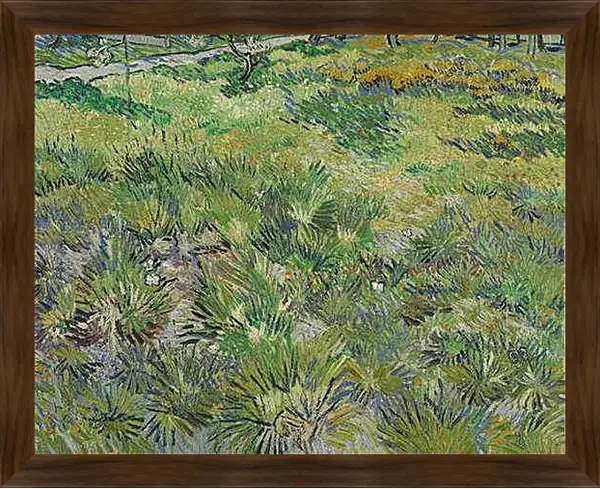 Картина в раме - Long Grass with Butterflies. Винсент Ван Гог