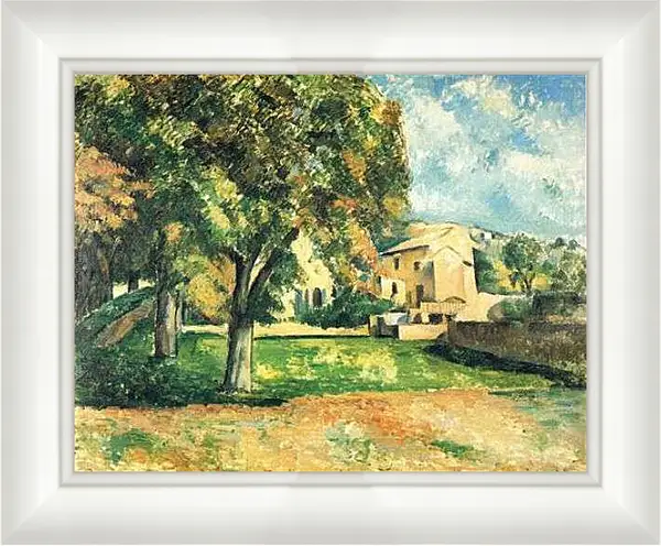Картина в раме - La Maison de Bellevue. Поль Сезанн