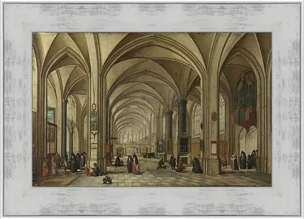 Картина в раме - The Interior of a Gothic Church looking East 1. Стенвейк Хармен Ван