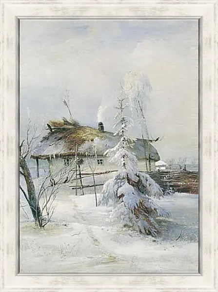 Картина в раме - Зима. Саврасов Алексей
