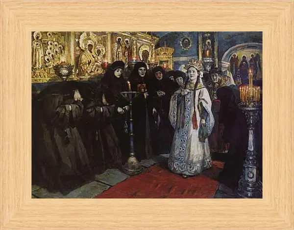 Картина в раме - Посещение царевной женского монастыря. Василий Суриков