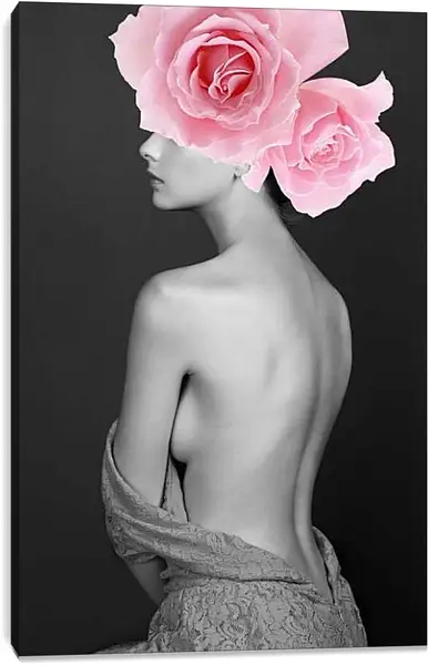 Постер на подрамнике - Обнажённая спина девушки