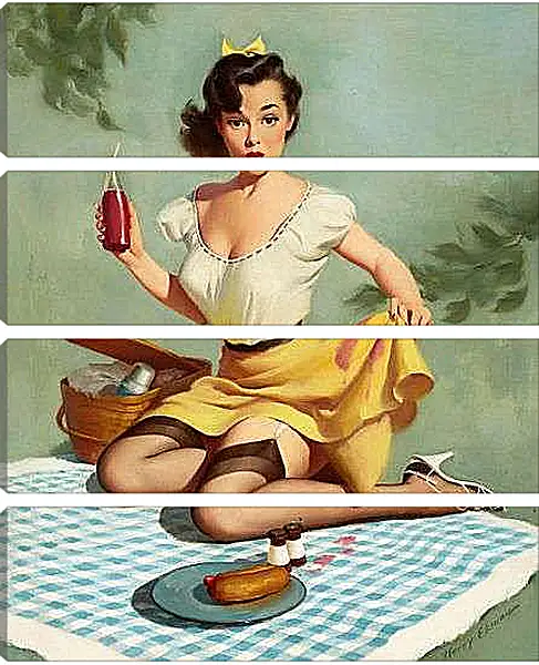 Модульная картина - Кетчуп на юбке