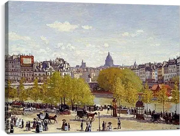 Постер на подрамнике - Quai du Louvre. Клод Моне