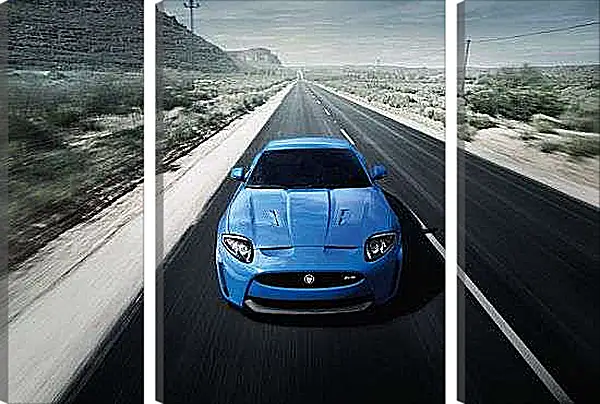 Модульная картина - Автомобиль на дороге