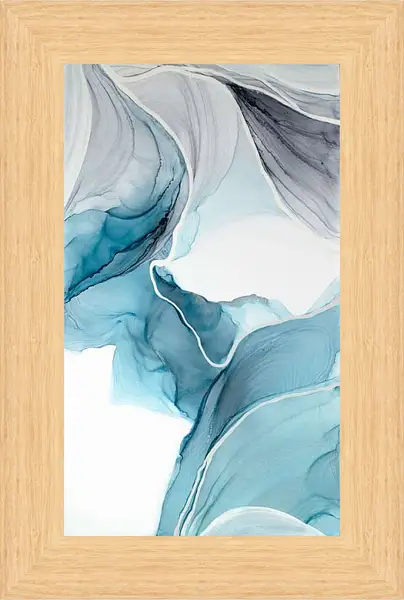 Картина в раме - Abstraction blue canyon. Mari Dein