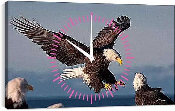 Часы картина - Орлы
