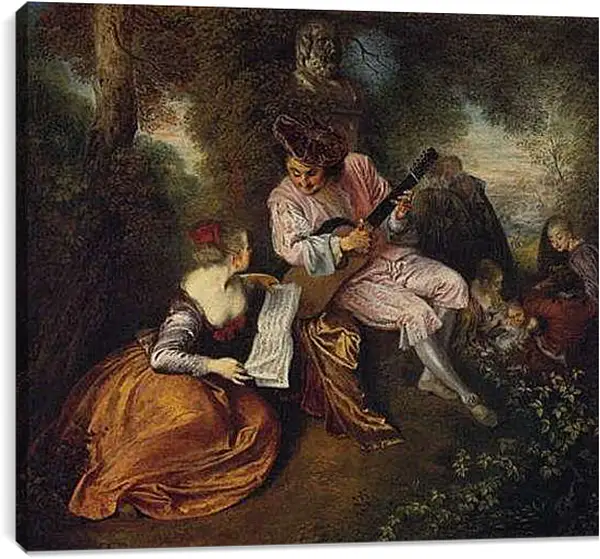 Постер на подрамнике - The Scale of Love. Жан Оноре Фрагонар