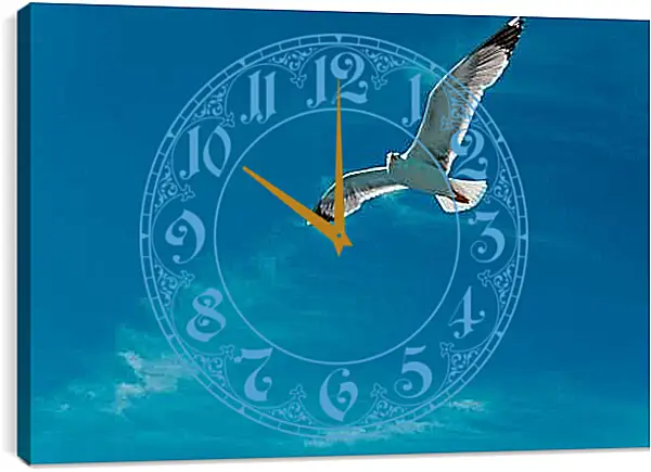Часы картина - Чайка