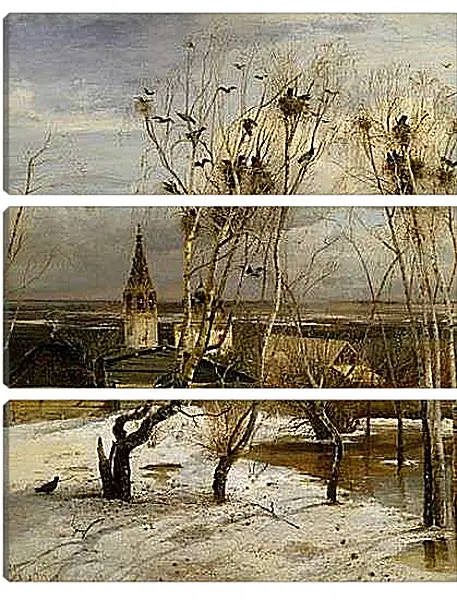 Модульная картина - Грачи прилетели. Саврасов Алексей