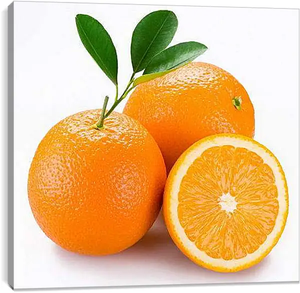Постер на подрамнике - Апельсины. Солнечный натюрморт.
