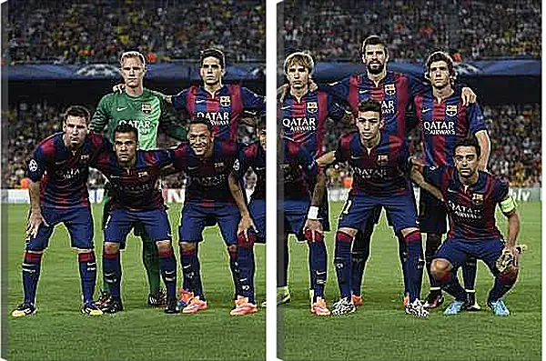 Модульная картина - Фото перед матчем ФК Барселона. FC Barcelona