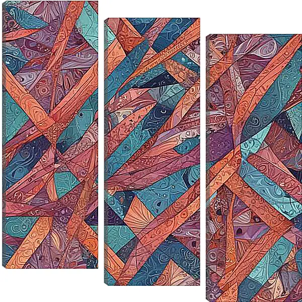 Модульная картина - Вибрация абстрактной живописи