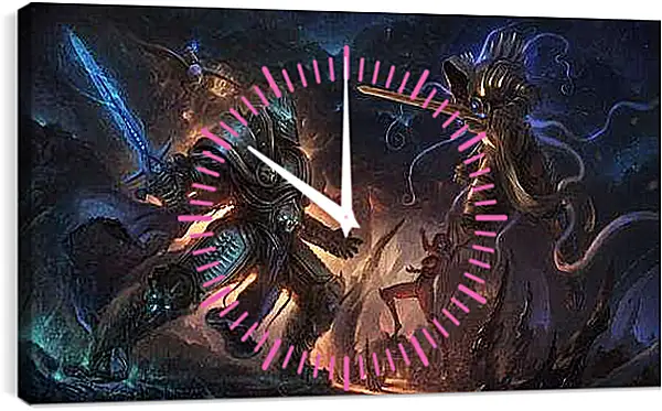 Часы картина - diablo, warcraft, starcraft